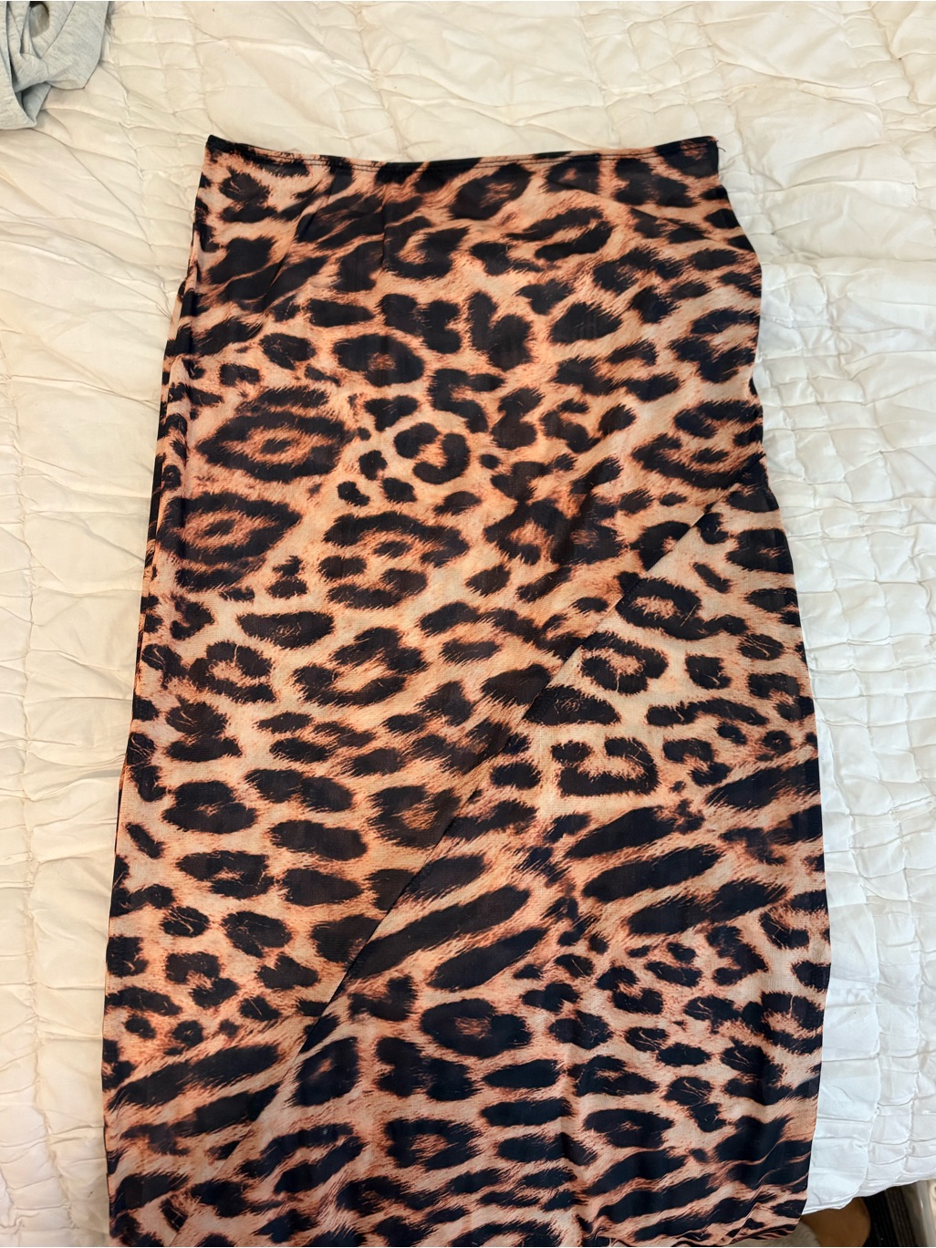Leopard Print Pencil Skirt - Brown/Black